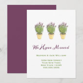 Faire-part Annonces Chic Moving | Nous Avons Déménagé Lavande (Devant / Derrière)