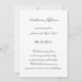 Faire-part Annonces Classic Black Photo Graduation (Dos)