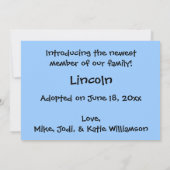 Faire-part Annonces d'adoption de chien ou de naissance (roug (Dos)