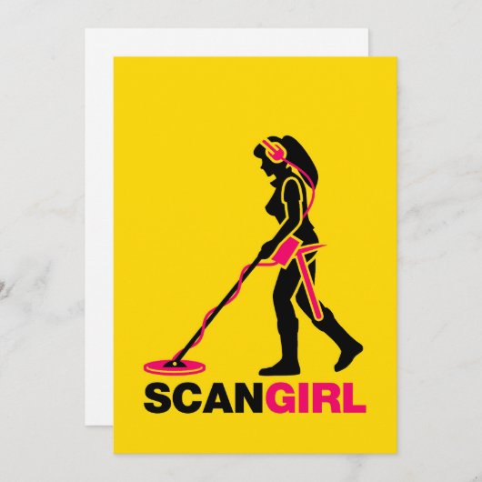 Faire-part Annonces de détection des métaux (Devant / Derrière)