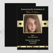 Faire-part Annonces de diplôme d'études secondaires (Devant / Derrière)