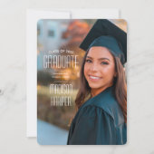 Faire-part Annonces de diplômes | Bleu désert (Devant)