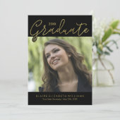 Faire-part Annonces de graduation de la typographie de script (Debout devant)