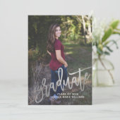 Faire-part Annonces de Graduation Dotty Silver (Debout devant)