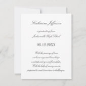 Faire-part Annonces de graduation florale personnalisée (Dos)