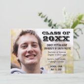 Faire-part Annonces de graduation photo moderne (Debout devant)