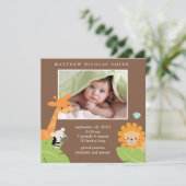 Faire-part Annonces de naissance d'amis Safari (Debout devant)