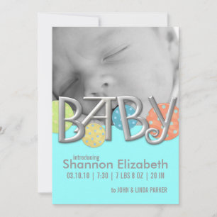 Faire-part Annonces de naissance de bébé moderne