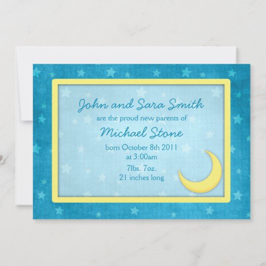 Faire-part Annonces de naissance de Cloud Mobile (Dos)