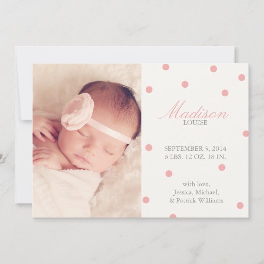 Faire-part Annonces de naissance de Confetti (Devant)