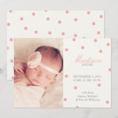 Faire-part Annonces de naissance de Confetti (Devant / Derrière)