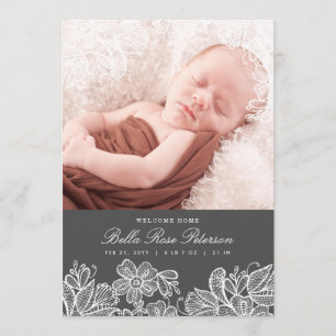 Faire-part Annonces de naissance de dentelle vintage