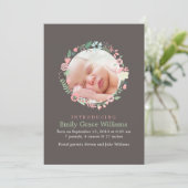 Faire-part Annonces de naissance de fleurs délicates (Debout devant)