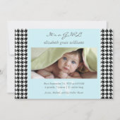 Faire-part Annonces de naissance de Houndstooth (Devant)