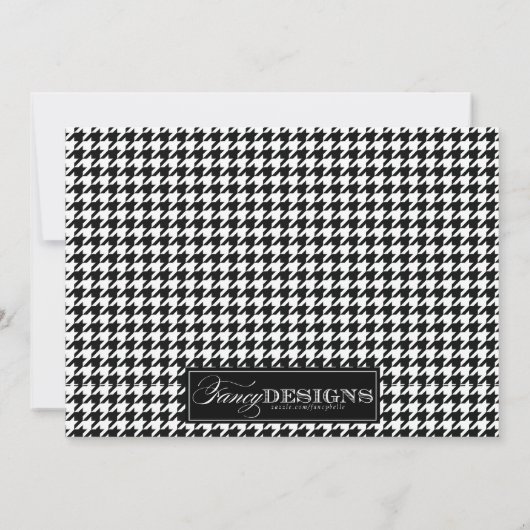 Faire-part Annonces de naissance de Houndstooth (Dos)