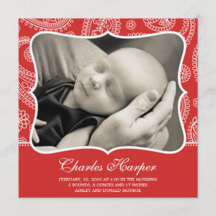 Faire-part Annonces de naissance de Paisley Western