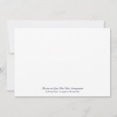 Faire-part Annonces de naissance Fleurs et dentelle Bleue (Dos)