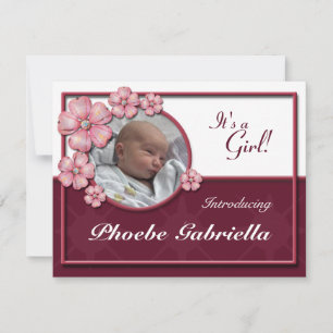 Faire-part Annonces de naissance Flower Gem Pink