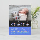 Faire-part Annonces de naissance pour un bébé garçon (Debout devant)