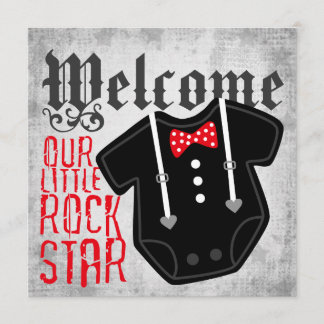 Faire-part Annonces de naissance Rock Star Tux