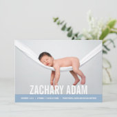 Faire-part Annonces de naissance SIMPLE (Debout devant)