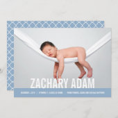 Faire-part Annonces de naissance SIMPLE (Devant / Derrière)