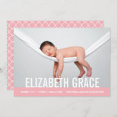 Faire-part Annonces de naissance SIMPLE (Devant / Derrière)