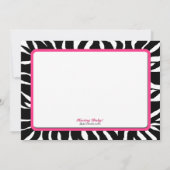 Faire-part Annonces de naissance Zebra Print Pink (Dos)