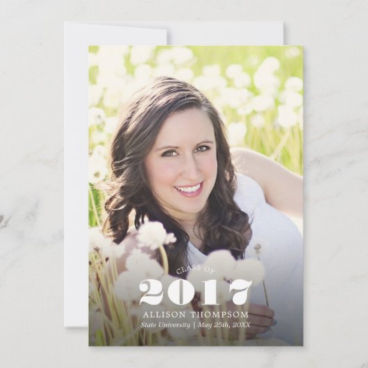 Faire-part Annonces d'obtention d'un diplôme photo (Devant)