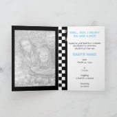Faire-part annonces d'oi de bébé (garçon grossier de ska) (Intérieur)