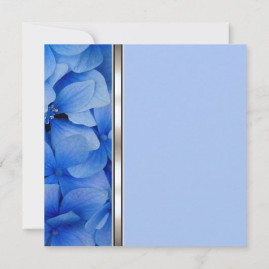 Faire-part Annonces funéraires Blue Hydrangea (Dos)