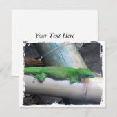 Faire-part Annonces Gecko De La Journée Géante À Madagascar (Devant / Derrière)