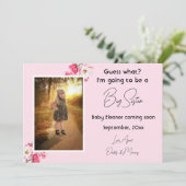 Faire-part Annonces photos de Grosse Soeur Rose (Debout devant)