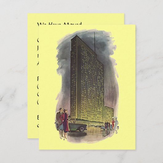 Faire-part Annonces retro Style Déco déplacée Skyscraper (Devant / Derrière)