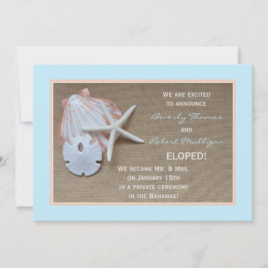 Faire-part Annonces - Thème Plage (Devant)