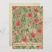 Faire-part Anthuriums fleurs Bonne fête des mères (Devant / Derrière)