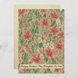 Faire-part Anthuriums fleurs Bonne fête des mères