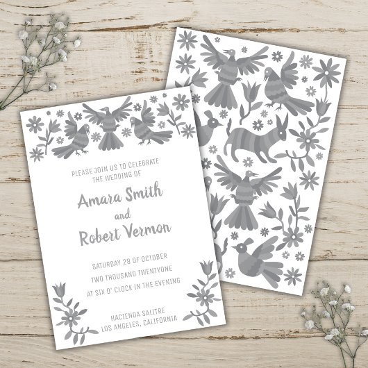 FAIRE-PART ANUNCIO COLORIDO OTOMI MEXICANO