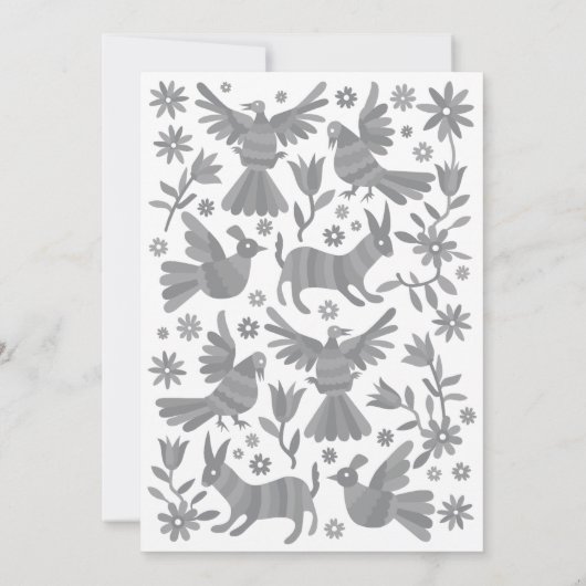 FAIRE-PART ANUNCIO COLORIDO OTOMI MEXICANO (Dos)