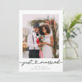 Faire-part Appel de calligraphie moderne pour photo de mariag (Debout devant)