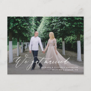 Faire-part Après nous nous sommes mariés Carte Postale Elopem