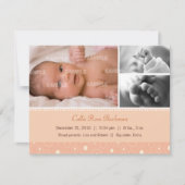 Faire-part Apricot Gumdrop Naissance du bébé (Devant)