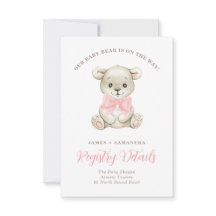 Aquarelle Bear Bear Pink Bow Cadeau Registre