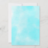 Faire-part Aquarelle bleue 5 grille photo bébé garçon naissan (Dos)