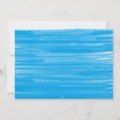 Faire-part Aquarelle bleue Chat Coeur animal de compagnie Pho (Dos)