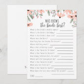 Faire-part Aquarelle botanique qui connaît la mariée meilleur (Devant / Derrière)