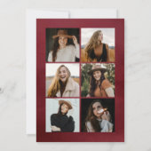 Faire-part Aquarelle Bourgogne Arc 7 - Diplôme photo (Dos)