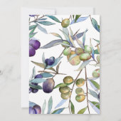 Faire-part Aquarelle Branches d'olivier Changement de plan Ma (Dos)