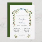 Faire-part Aquarelle Citrus et verdure Dîner de répétition (Devant / Derrière)