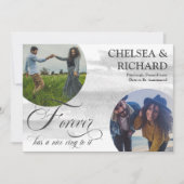 Faire-part Aquarelle Classique Moderne Deux Fiançailles Photo (Devant)